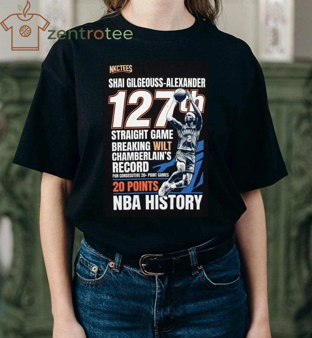 Original Nkctees Shai Gilgeous ‘127 Record’ Oversized Graphic Tee – SGA Heritage Edition 2026