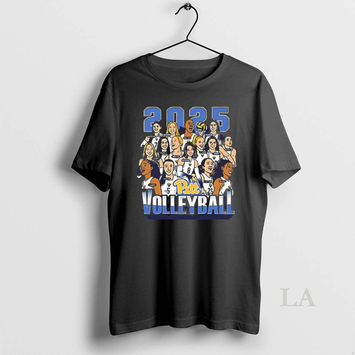 Original Pitt Panthers Volleyball Rally Roster Caricature 2025 Team Players