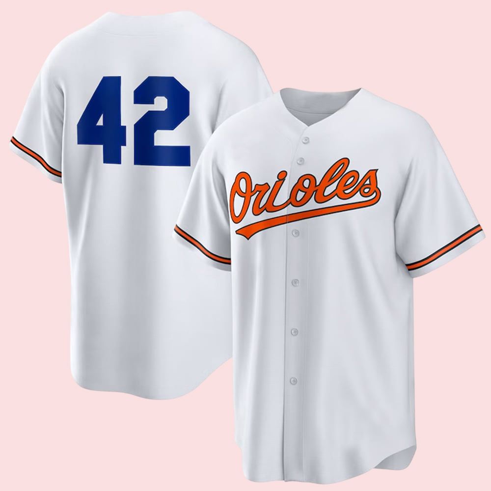 Orioles Jackie Robinson 42 Day Jersey - Grishko.com