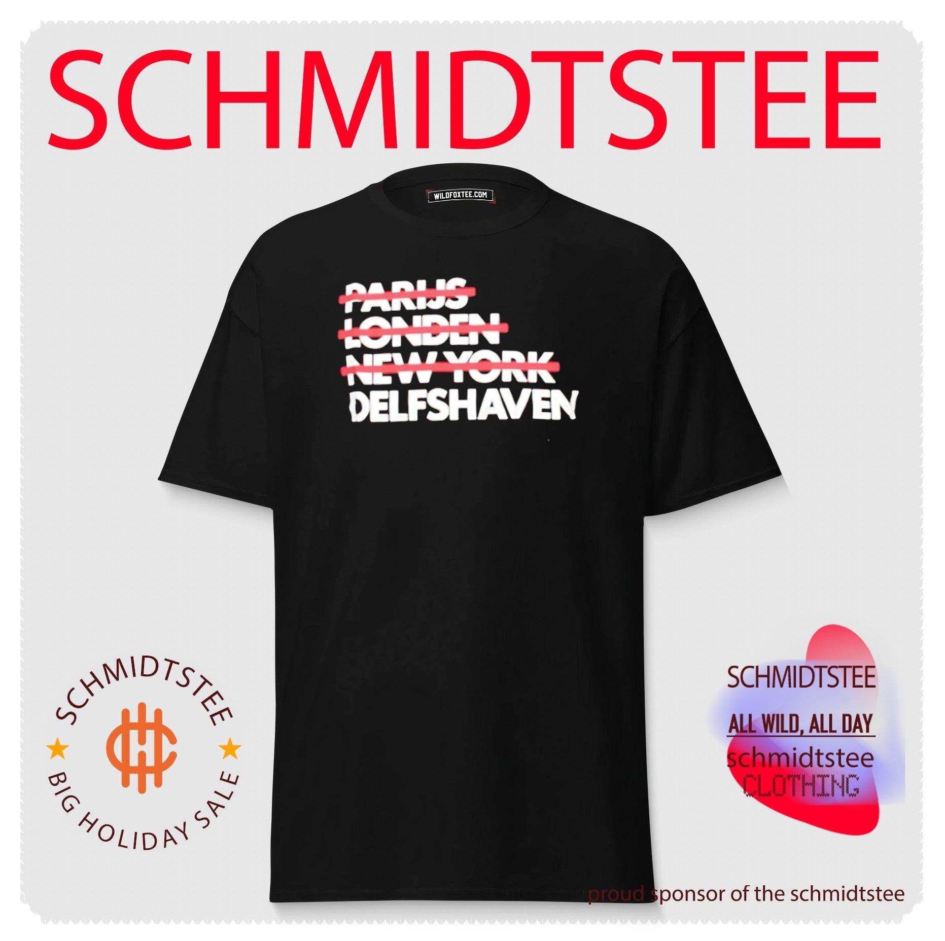 Parijs Londen New York Delfshaven Rotterdam shirt