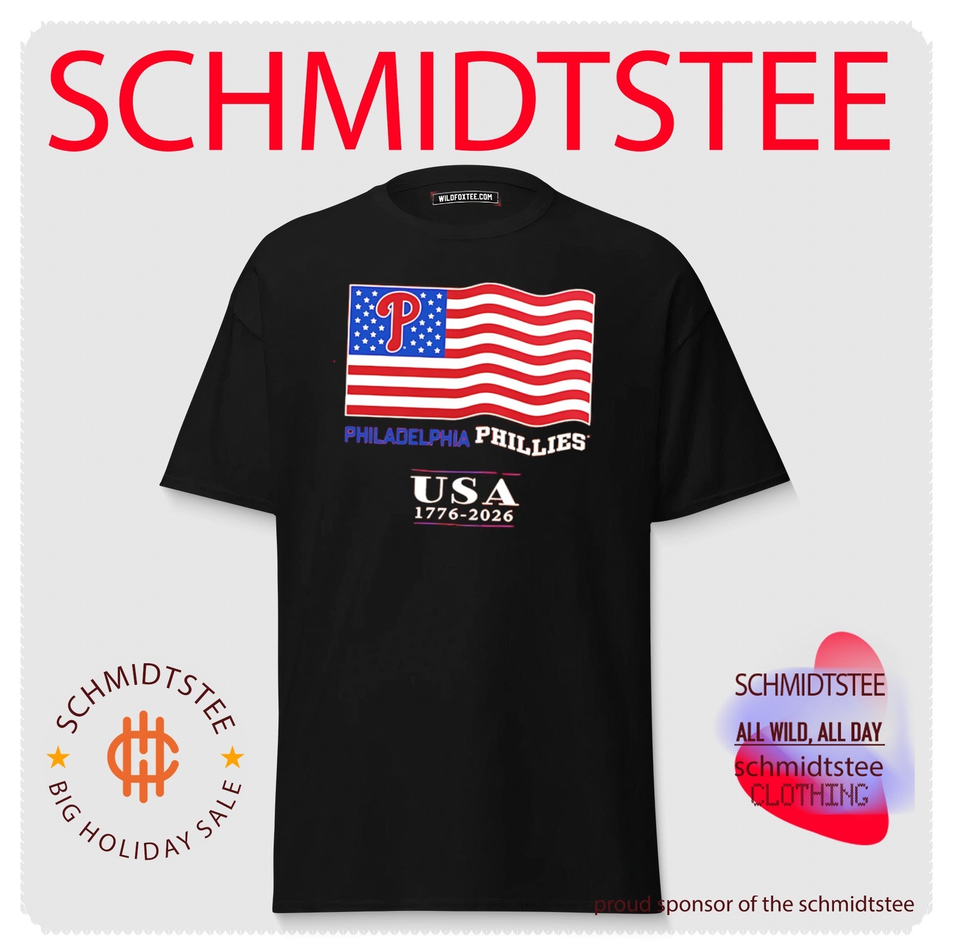 Philadelphia Phillies USA 1776-2026 American Flag 4th of July shirt