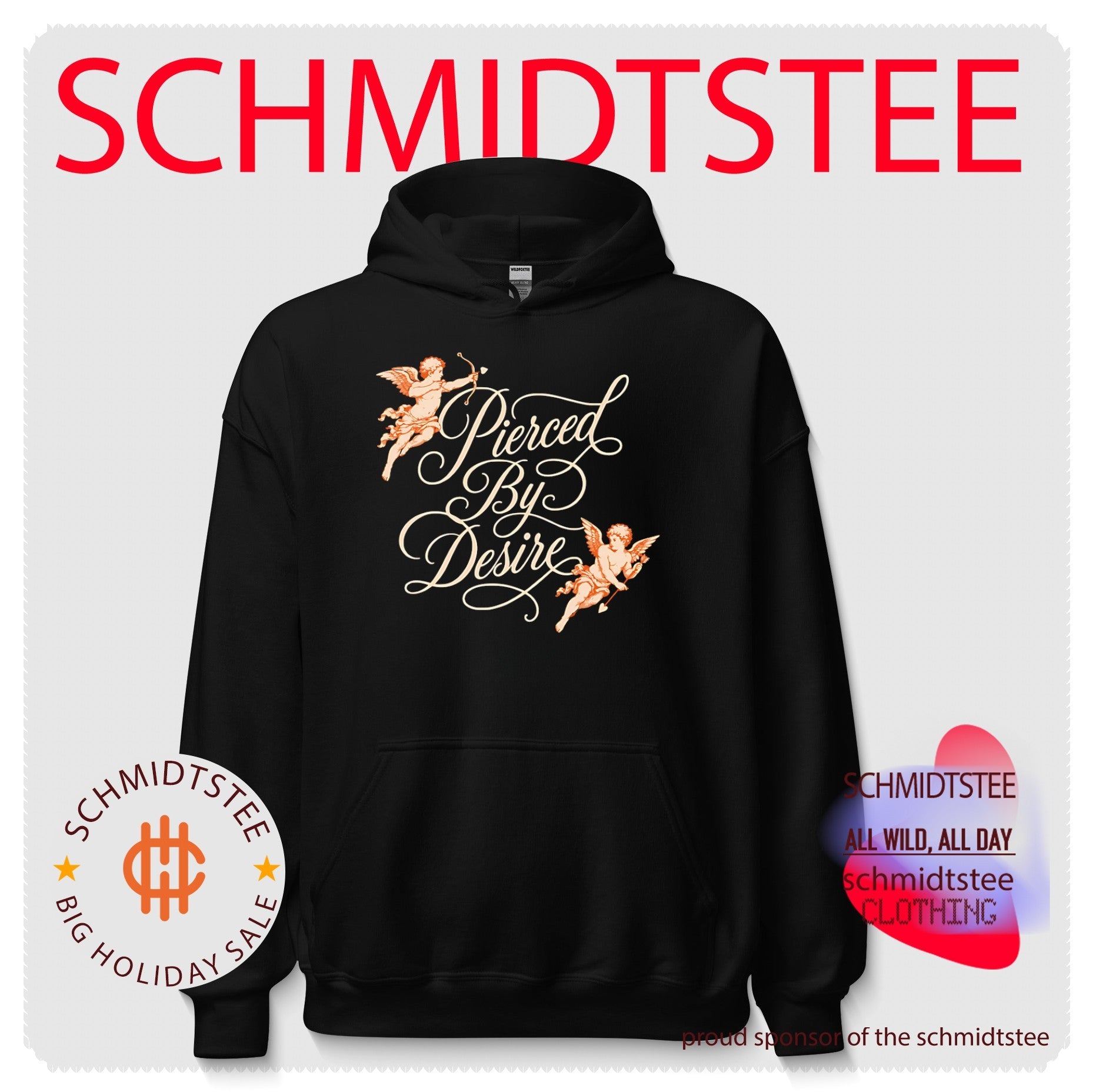 Pierced by Desire with Cupid Angels Love shirt