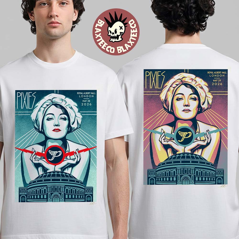 Pixies London UK 2026 Night 1 And 2 Shows Combined Poster At Royal Albert Hall On May 28 29 2026 Two Sided T-Shirt