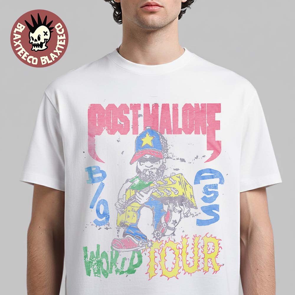 Post Malone Celebrate USA 4th Of July 2026 Big Ass World Tour Merch Illustrated T-Shirt