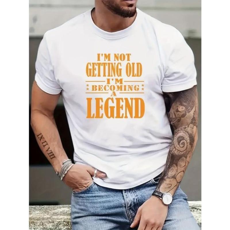 Powerful Slogan Print Crew Neck Casual Comfy Summer Tops Made USA T-Shirts