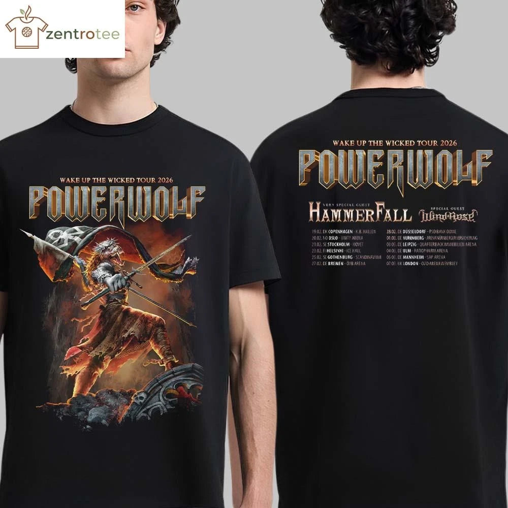 Powerwolf Wake Up The Wicked Tour 2026 UK And Europe Dates tee