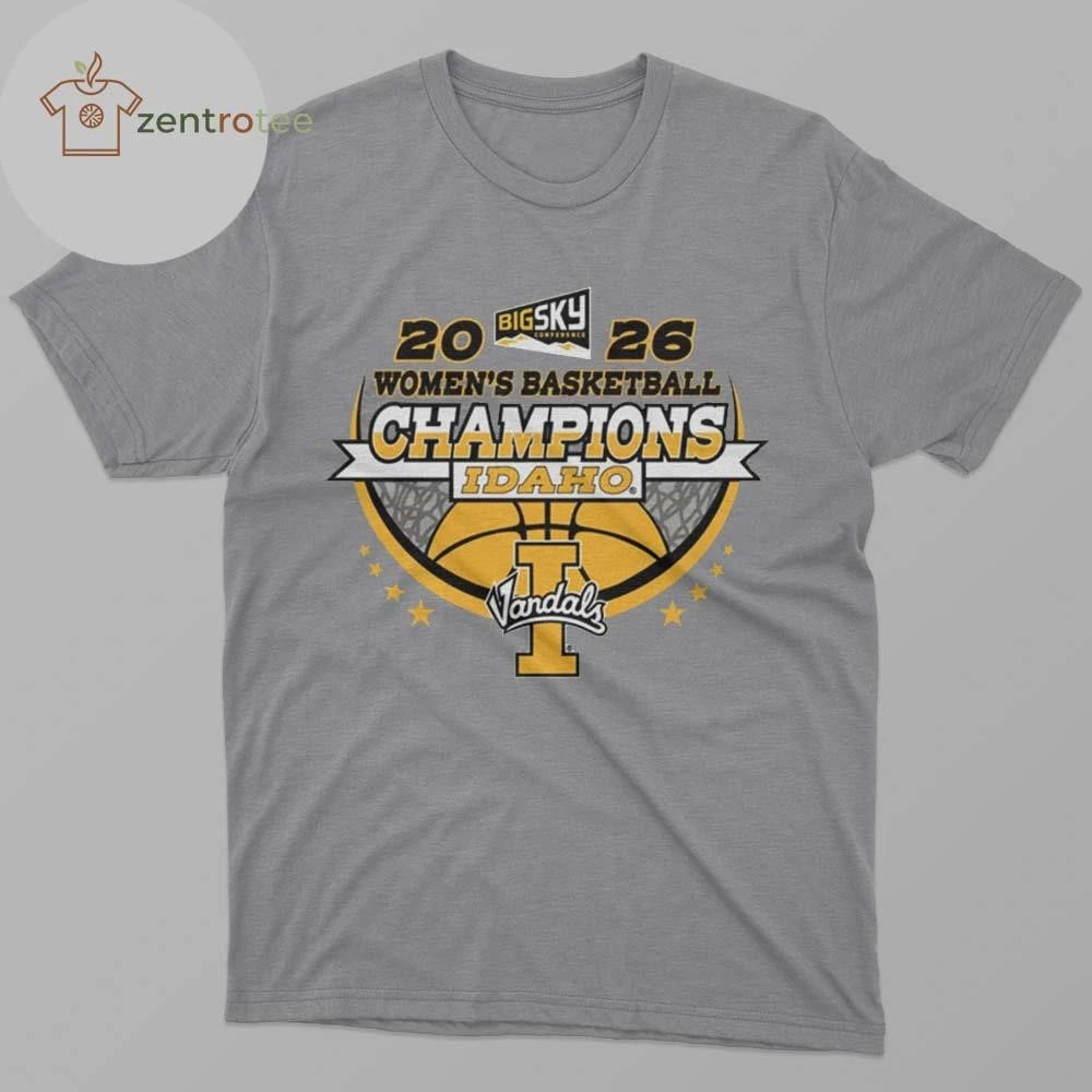 Premium Idaho Vandals Women #8217 S Basketball 2026 Big Sky Conference Champions Locker Room tee