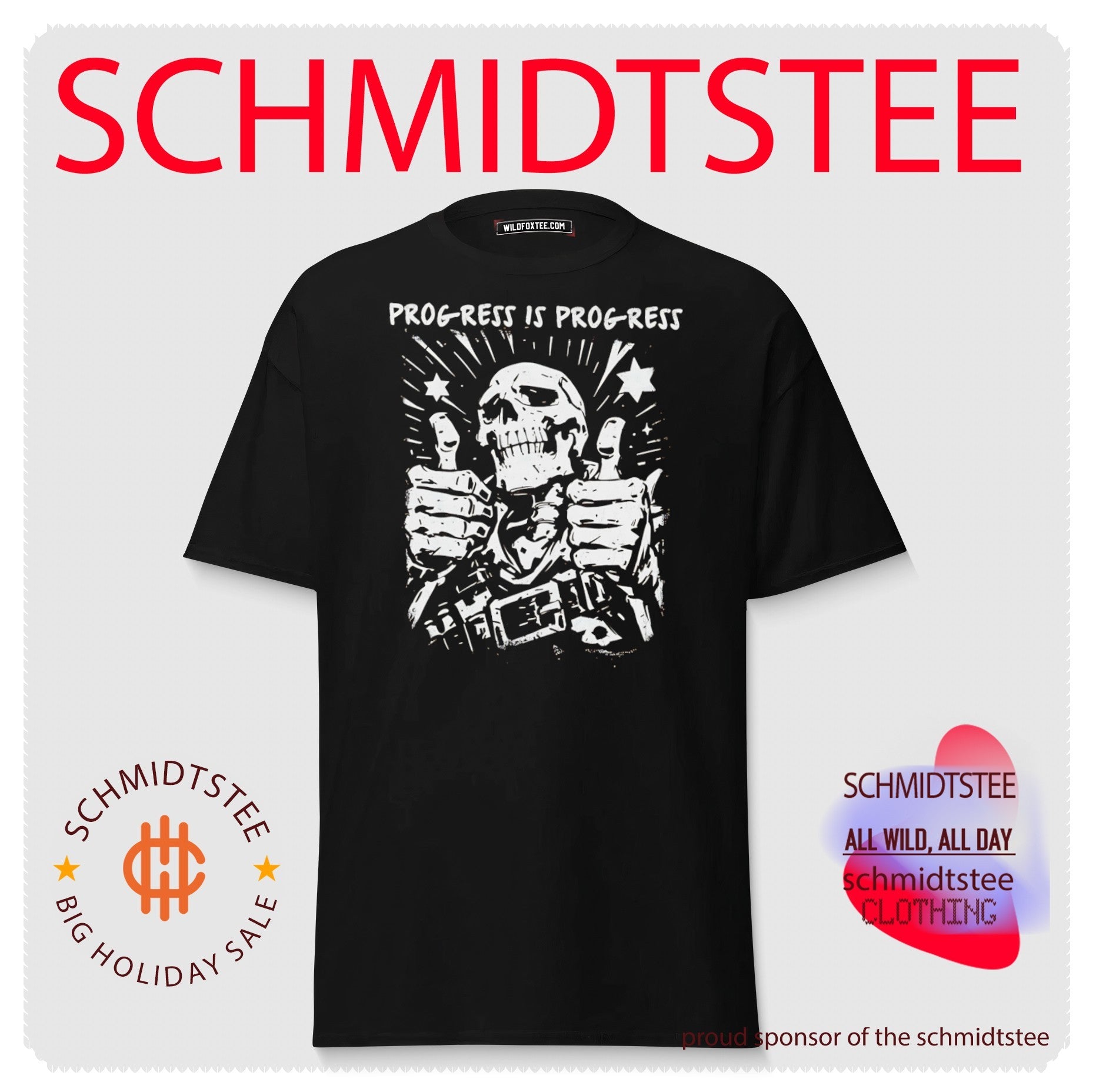 Progress Is Progress Skeleton Thumbs Up shirt