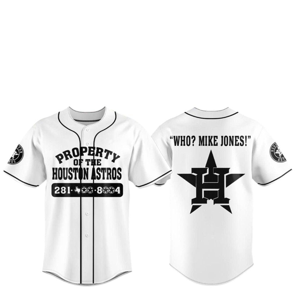 Property Of The Houston Astros Who Mike Jones Jersey 2025 - Grishko.com