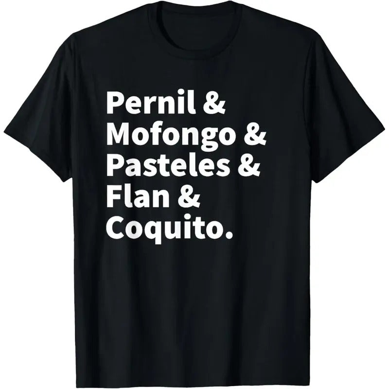 Puerto Rico Food Puerto Rican Boricua Pride Classic Cotton Timeless Staple Dad Mom Friends Made USA T-Shirts