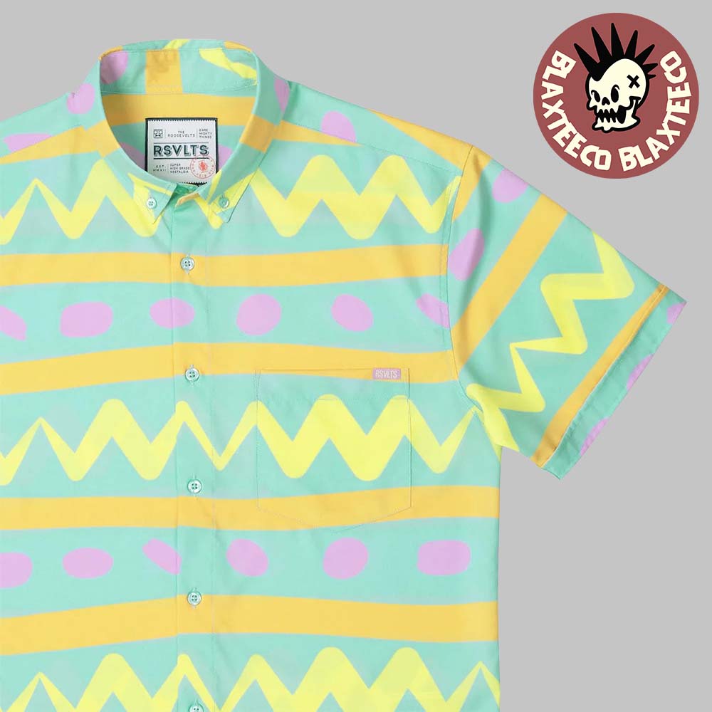 RSVLTS Green Easter Egg Detail Hawaiian Shirt