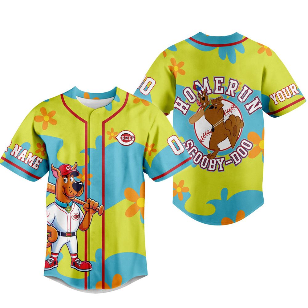 Reds Home Run Scooby Doo Baseball Jersey - Grishko.com