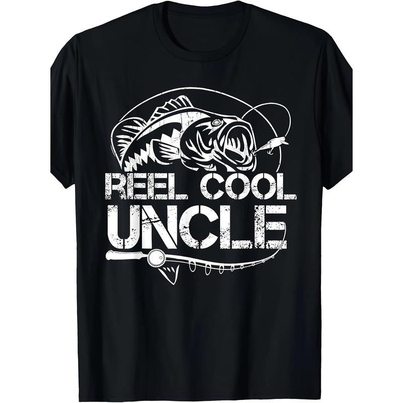 [Reel Cool Uncle Cotton ] Reel Cool Uncle Breathable Cotton Round Neck Stretchy Fabric Made USA T-Shirts