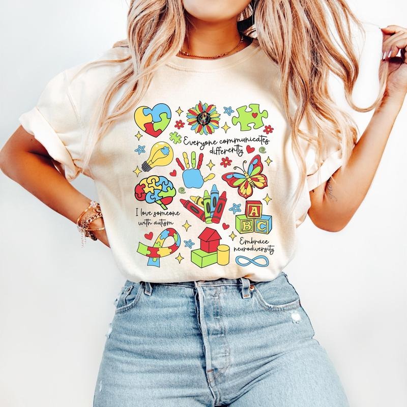 Retro Autism Awareness Autism Coquette Bow Autism Mama Autism Advocate Education Neurodiversity T-Shirts