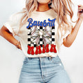 Retro Baseball Bundle Baseball Mama Baseball Baseball Coquette Game Day Baseball Bow Checkered Baseball T Shirtstyle{N002}4 T-Shirts