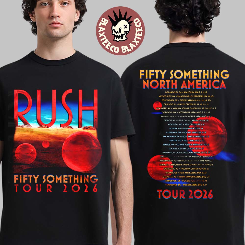 Rush Fifty Something Tour 2026 Merch Spheres T-Shirt