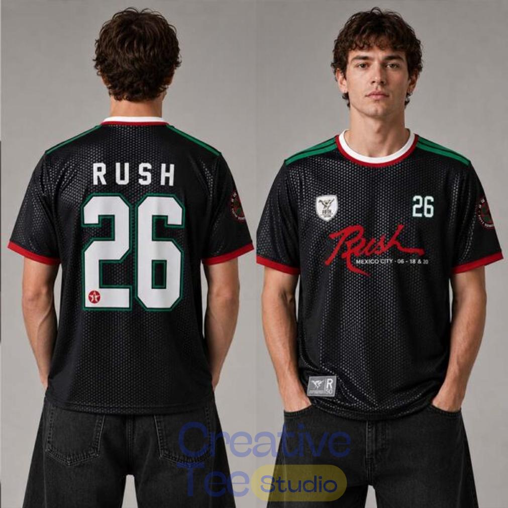 Rush Mexico City Fifty Something Tour 2026 Exclusive Soccer Jersey