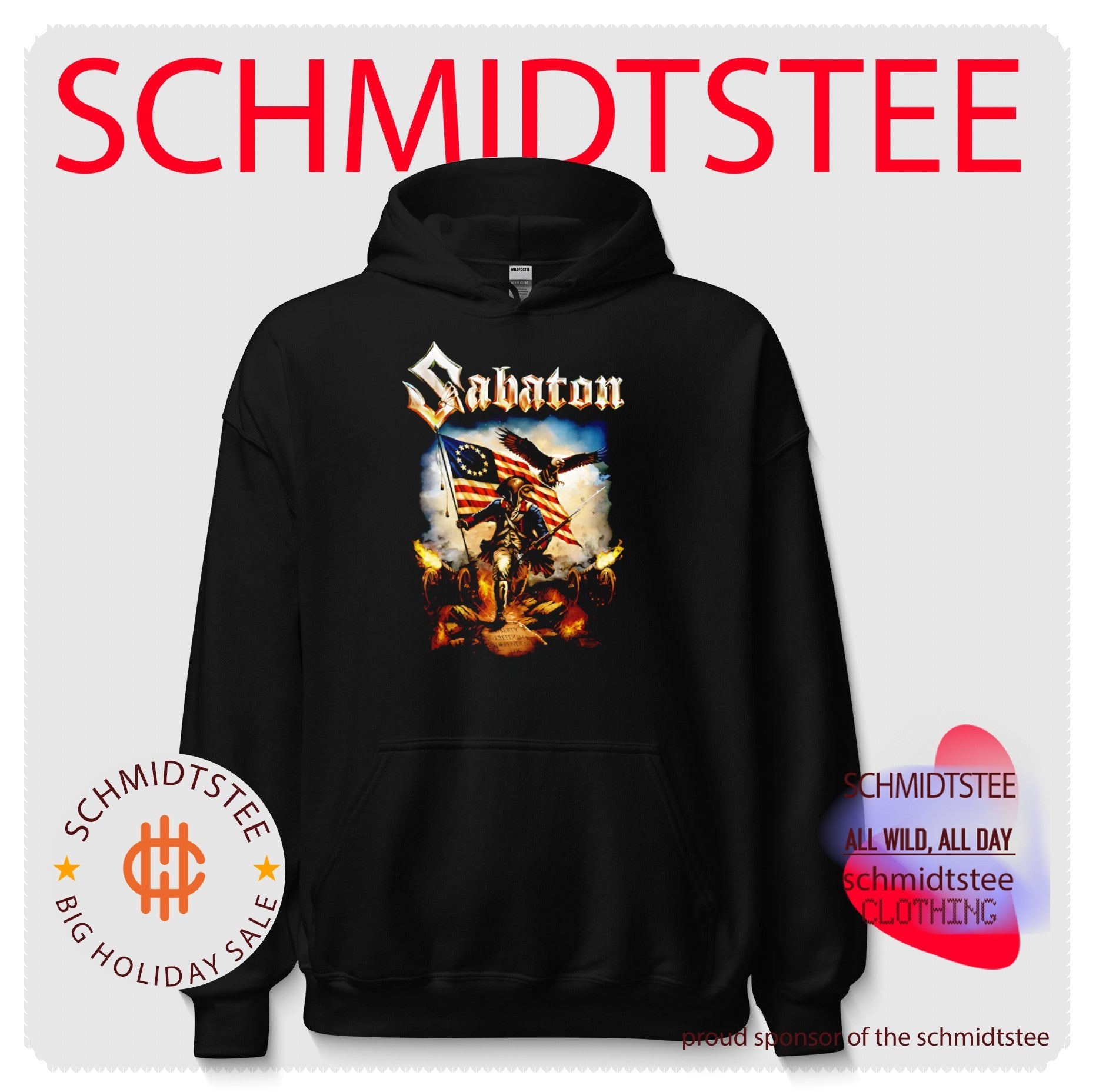Sabaton American Revolutionary War Soldier with Eagle and Cannons shirt