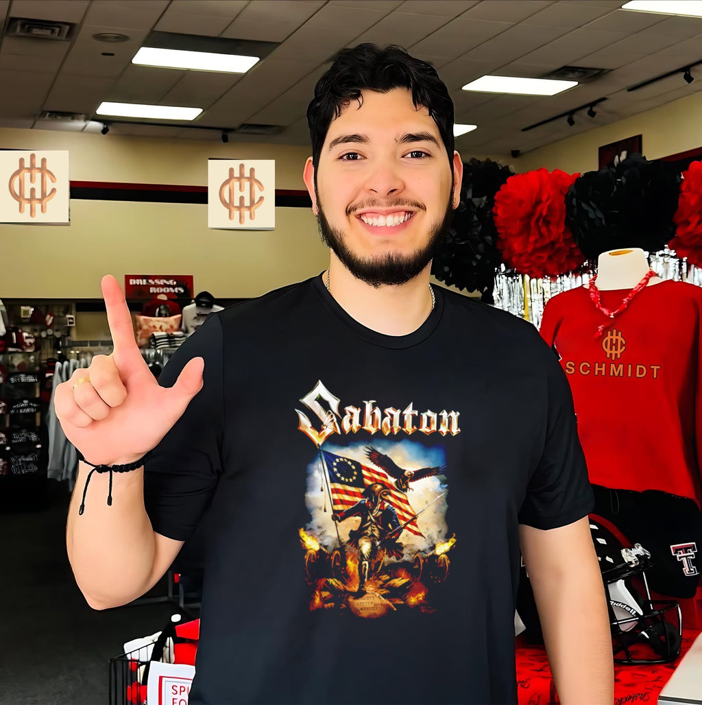 Sabaton American Revolutionary War Soldier with Eagle and Cannons shirt