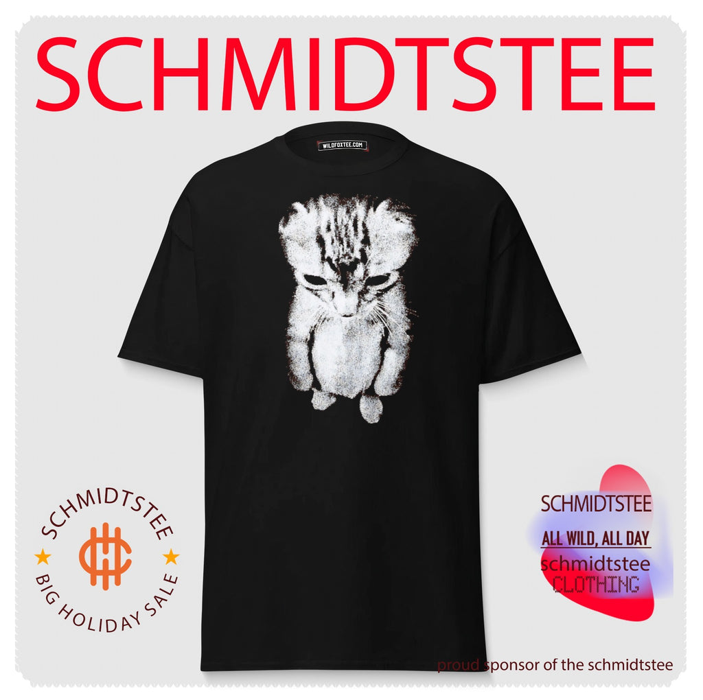 Sad Kitten Standing Cat Meme stippled art shirt