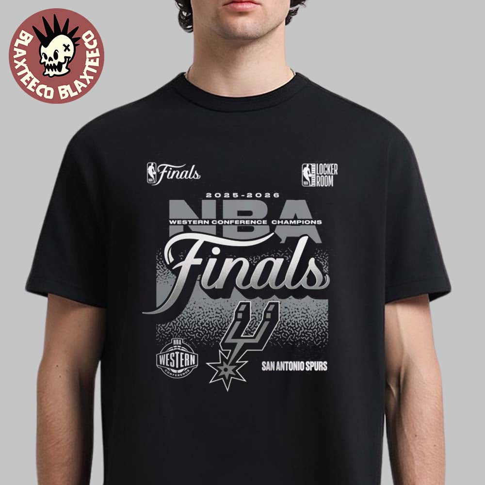 San Antonio Spurs Fanatics 2026 NBA Western Conference Champions Locker Room T-Shirt