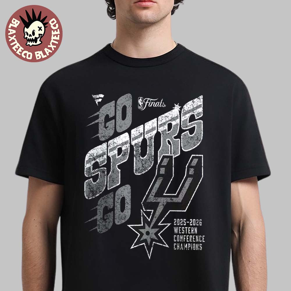 San Antonio Spurs Fanatics Black 2026 NBA Western Conference Champions Hometown Go Spurs Go T-Shirt