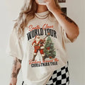 Santa Claus Shirt Santa Claus World Tour ~ Relaxed Fit Printed USA Womenswear Casual Comfortable Claus World Tour Shirt T-Shirts