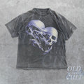 Screaming Skull Vintage 90s Shirt Skeleton Y2k Goth Retro 2000s Emo Clothes Nostalgia Melting Skull Streetwear T-Shirts