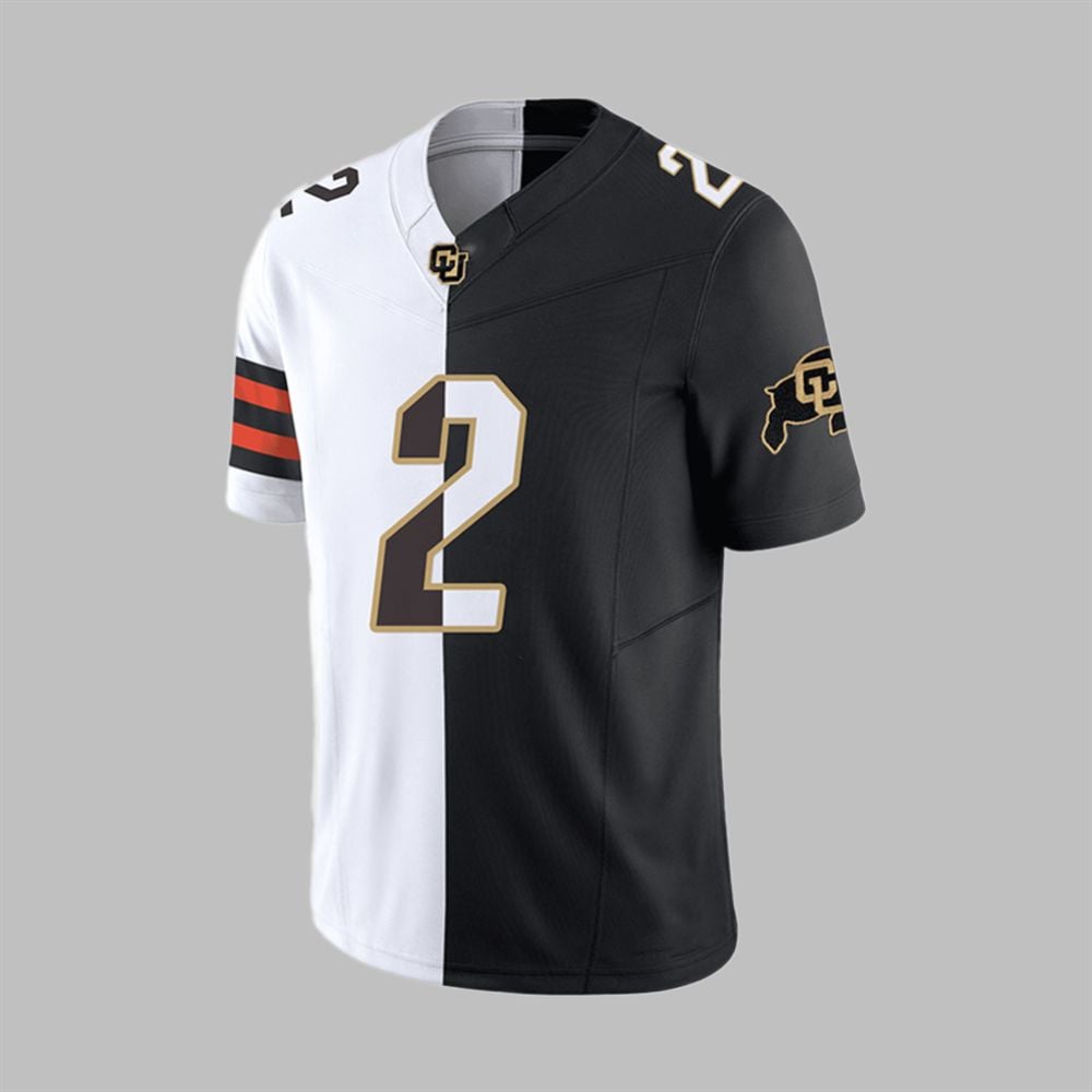 Shedeur Sanders Half Buffaloes And Browns Jersey - Grishko.com