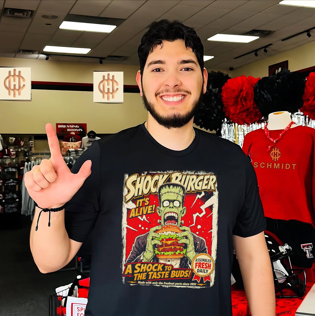 Shock Burger It Is Alive A Shock to the Taste Buds shirt