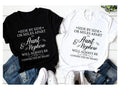 Side Side Miles Apart Aunt Nephew Shirt Sister Shirt Aunt Announcement Will Always Be Connected Heart Matching Tia Nephew Auntie Be Shirt. Cotton Round Neck T-Shirts