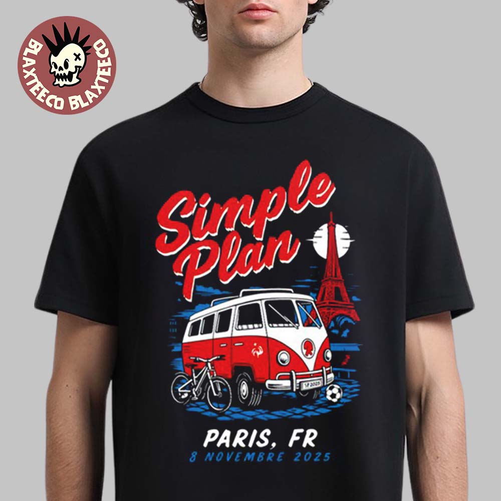 Simple Plan Paris France 2025 Event Tee At Paris La Defense Arena Nanterre On November 8 2025 T-Shirt