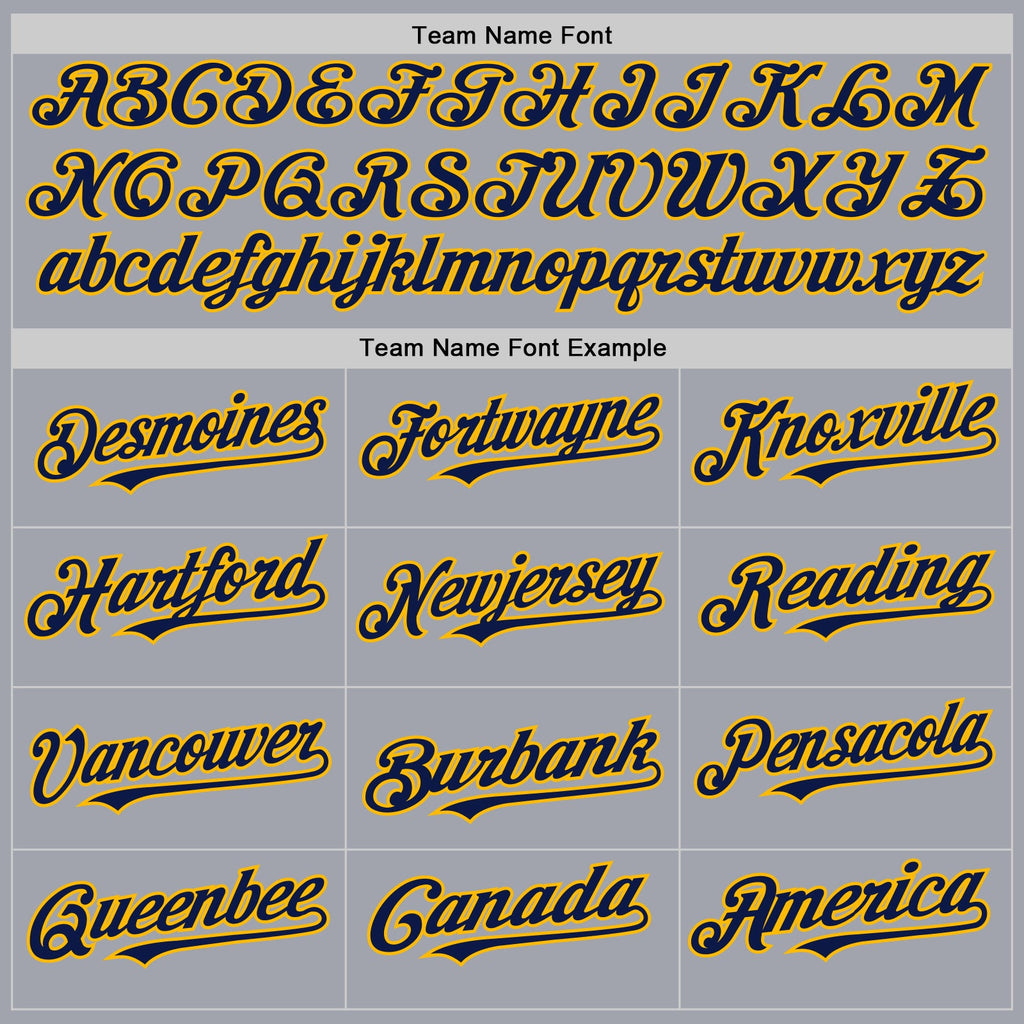 Custom Gray Navy Pinstripe Gold Authentic Sleeveless Baseball Jersey