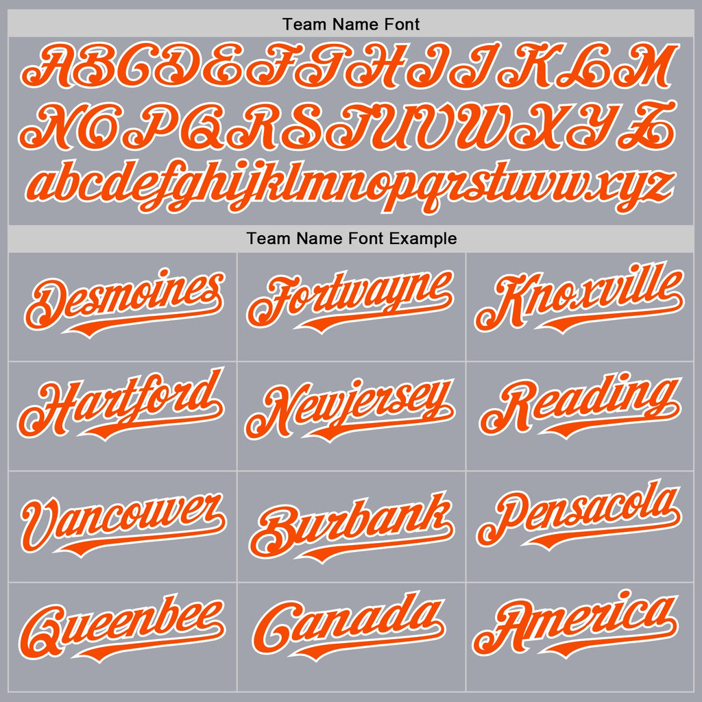 Custom Gray White Pinstripe Orange Authentic Sleeveless Baseball Jersey