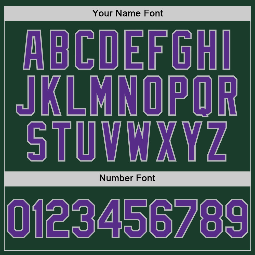 Custom Green Purple-Gray Authentic Sleeveless Baseball Jersey