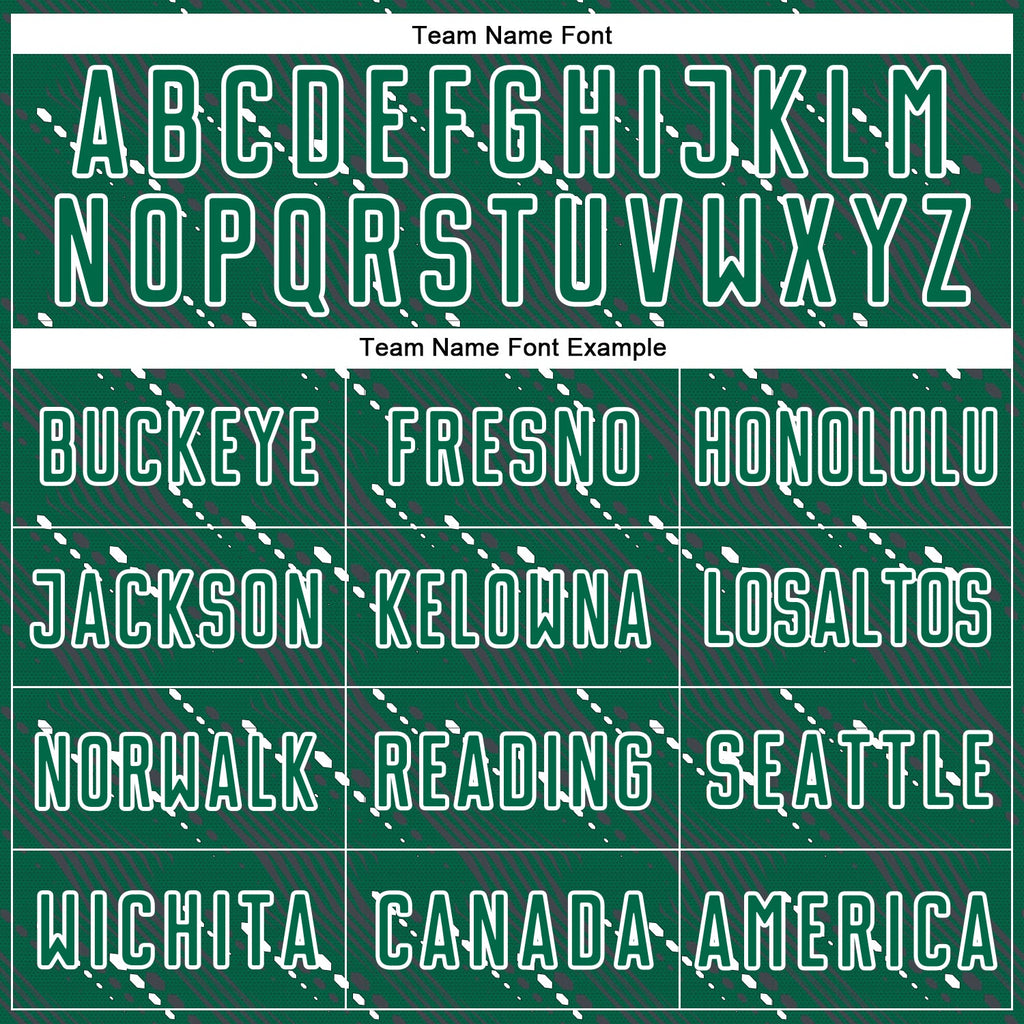 Custom Kelly Green White Slant Lines Sports Sublimation Soccer Uniform Jersey