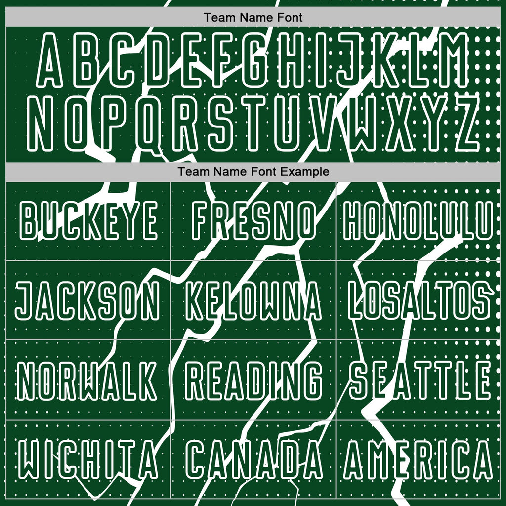 Custom Green White Lightning Sports Sublimation Soccer Uniform Jersey
