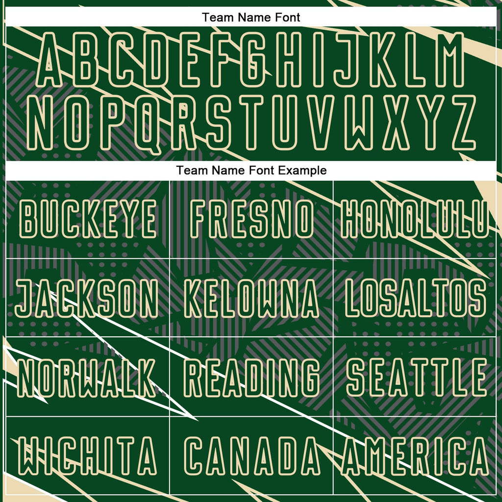 Custom Green Cream Lines Sports Sublimation Soccer Uniform Jersey