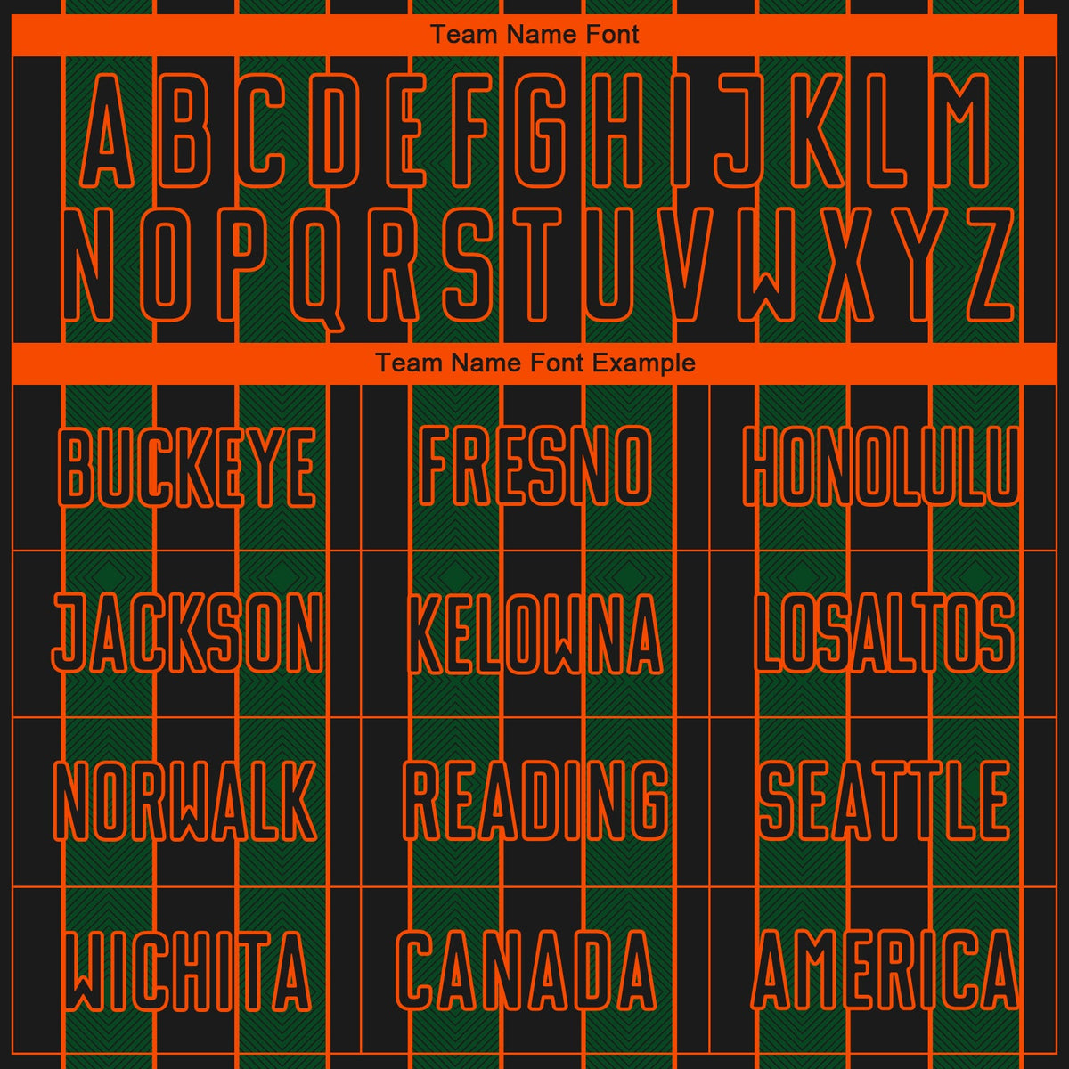 Custom Black Green-Orange Pinstripe Line Sports Sublimation Soccer Uniform Jersey