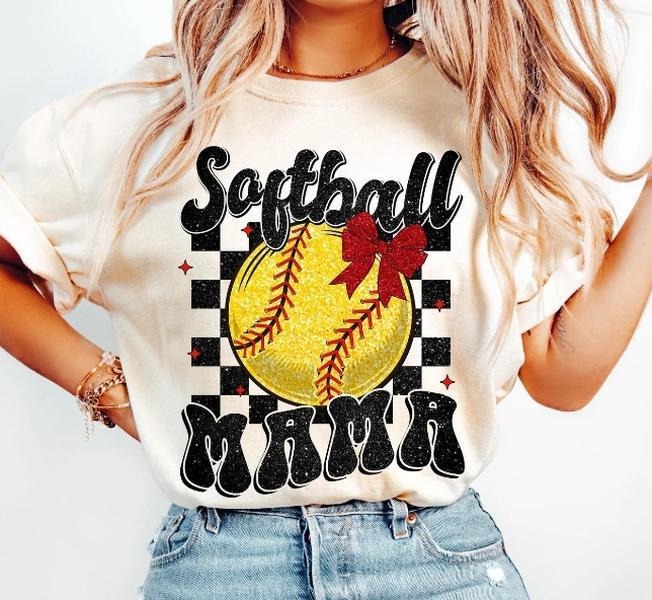 Softball Mama DTF Transfers THIS IS NOT SHIRT T-Shirts