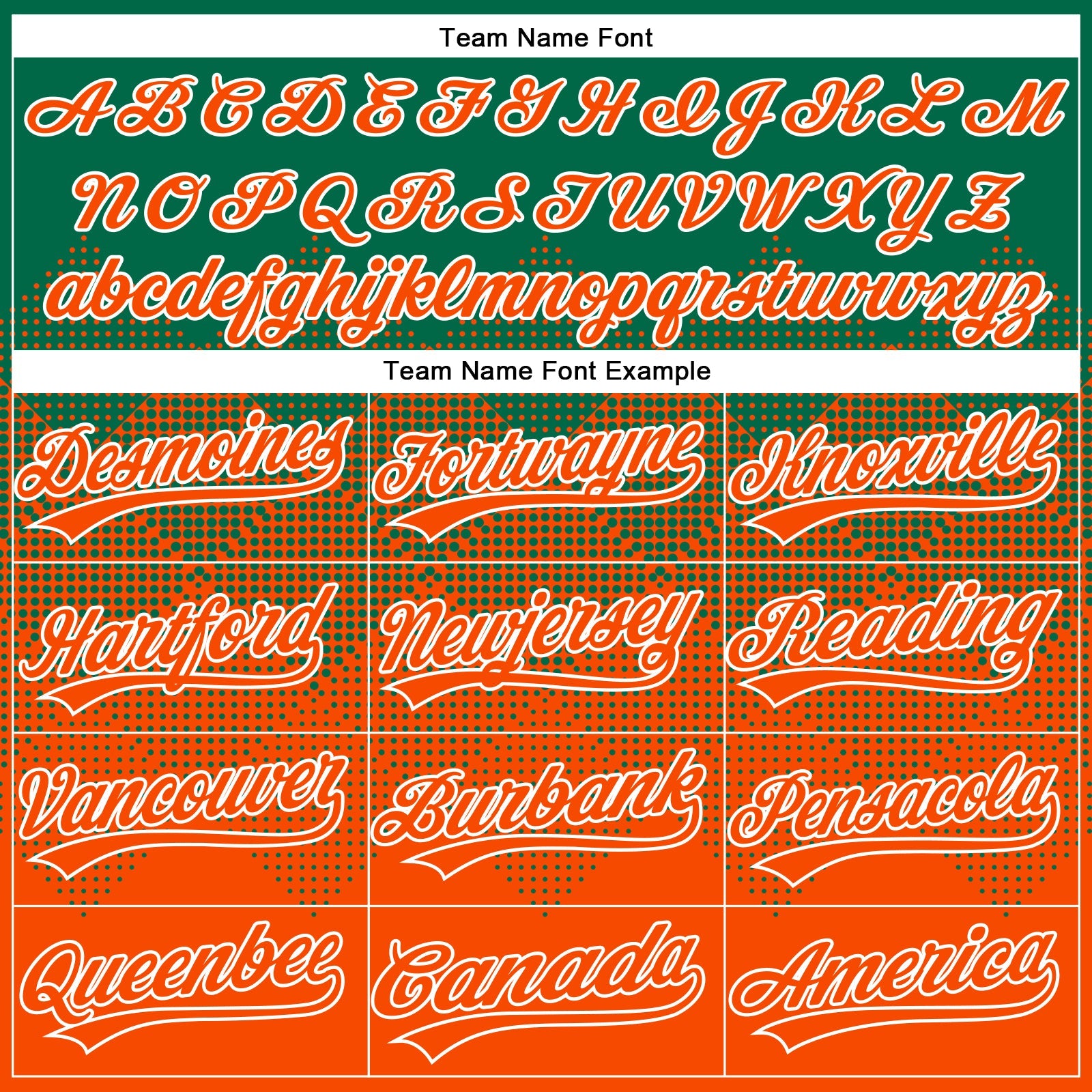 Custom Kelly Green Orange-White 3D Gradient Square Shape Two-Button Unisex Softball Jersey