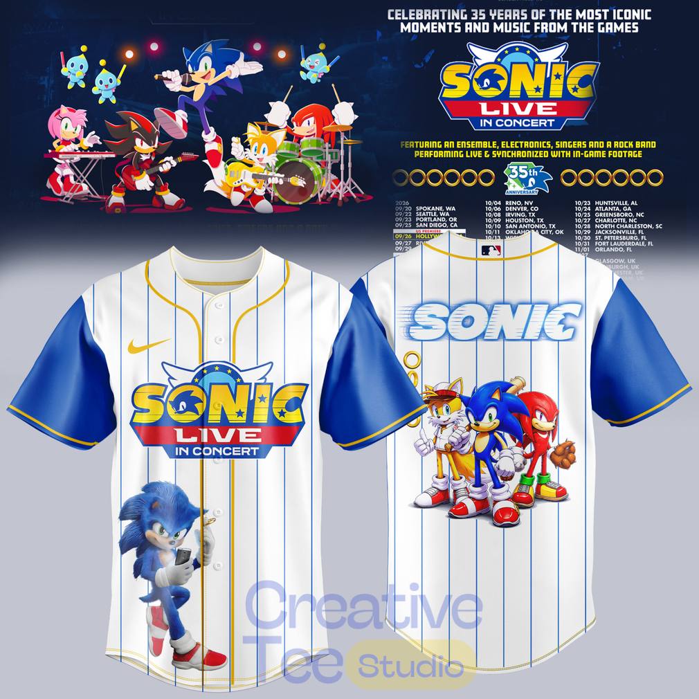 Sonic Live in Concert 2026 Baseball Jersey