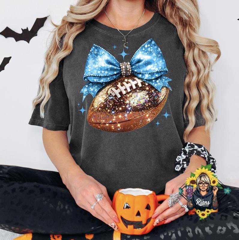 Sparkling Football Season. Comfort Colors T-Shirts