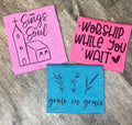 Spring Christian Bundle Jesus Shirts Grow Grace Worship While You Wait Then Sings My Soul T-Shirts