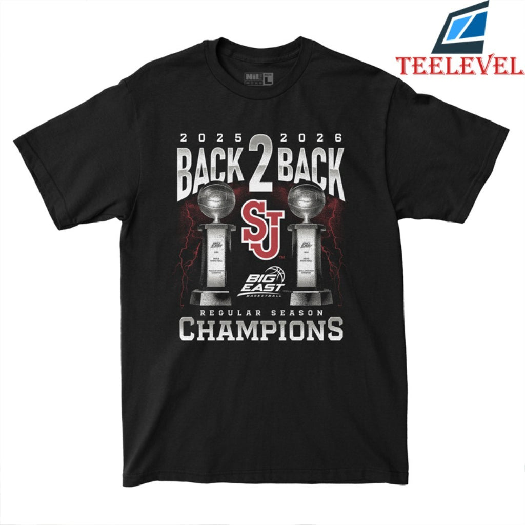 St John’s Red Storm Big East Back-To-back Regular Season Champions 2025 2026 Trophies T-shirts