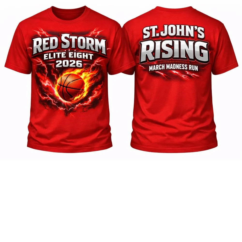 St John’s Red Storm Elite Eight 2026 NCAA March Madness Basketball Fan T-Shirt