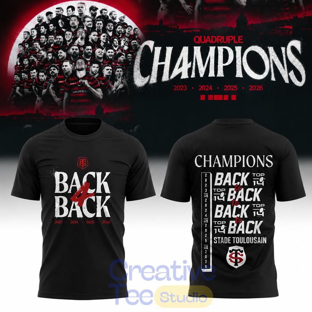 Stade Toulousain Rugby 2026 4-In-A-Row Champions T-Shirt