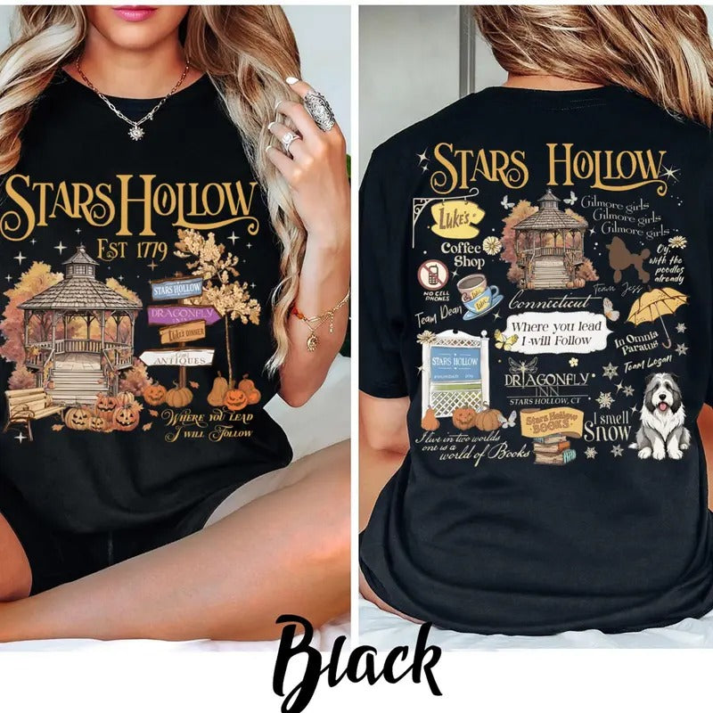Stars Holl0w Shirt Luke'S Coffee Shirt Stars Holl0w Connecticut Shirt Gilmore Shirt Annual Autumn Festival Shirt T-Shirts