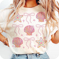 Summer Clam Coquette Summer Pink Clam Shirt Summer Beach Shirt Trending T-Shirts
