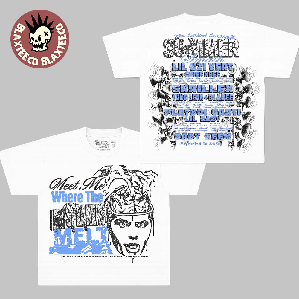Summer Smash 2026 Festival Merch Lineup Meet Me Where The Speakers Melt Two Sided T-Shirt
